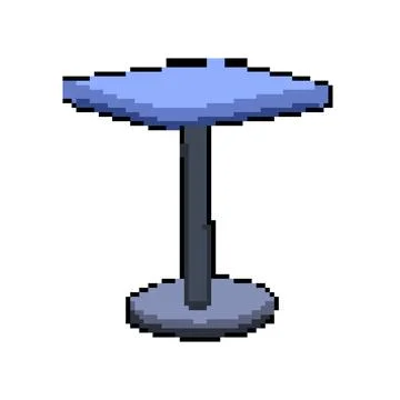 Room table dining pixel art vector illustration Illustrazione stock