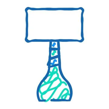 Room table lamp icon doodle illustration Stock Illustration