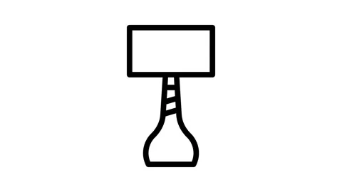 Room table lamp line icon animation Stock Footage 326766752