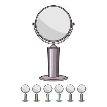 Room table mirror cartoon vector graphic Stockillustratie