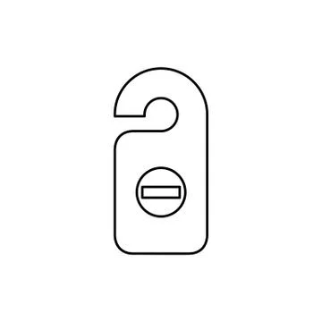 Room tag icon simple flat style vector illustration. Door tag, door hanger ic Stock Illustration
