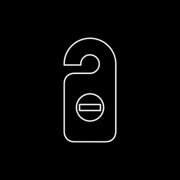 Room tag icon simple flat style vector illustration. Door tag, door hanger ic Stock Illustration