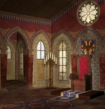 Room of throne Stock Illustration