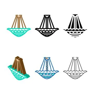 Room types lamp ceiling color icon vector Stock Illustration