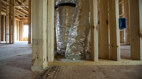 Room Under Construction in Early Stages Stock Footage 57754237