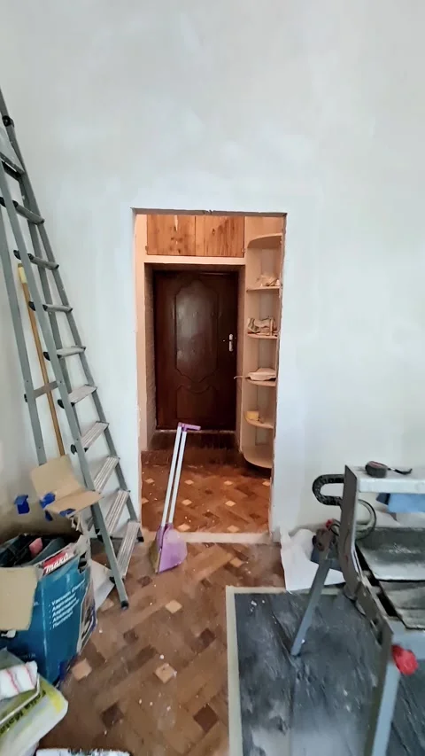 The room is under renovation. Stock Footage 292957996