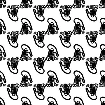 Room vacuum cleaner pattern seamless vector Illustrazione stock