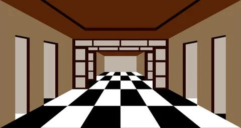 Room vector in japanese style. Ilustración de archivo