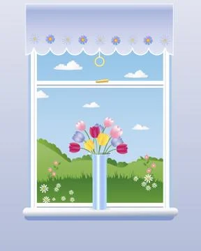 Room with a view Stock Illustration