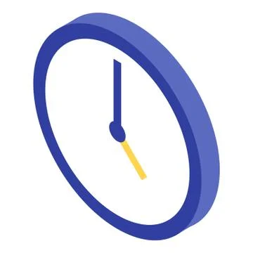 Room wall clock icon, isometric style 스톡 일러스트