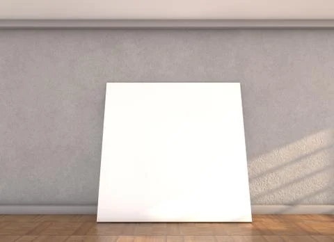 Room,  white frame, wall and floor Illustrazione stock