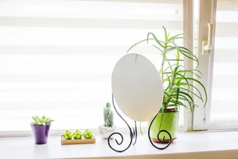 A room window with decoration Stock Photos