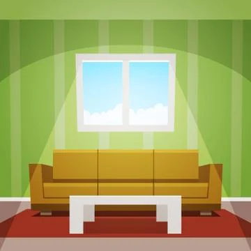Room Window / Green Stock Illustration