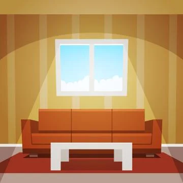 Room Window Stock Illustration