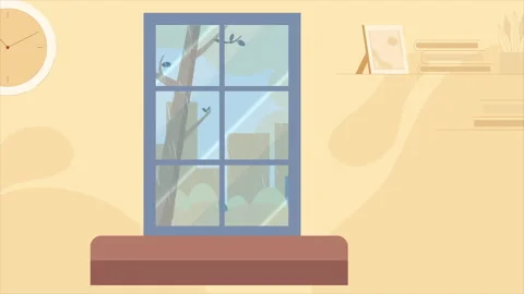 Room Window Windy Weather Stock Footage 281293537