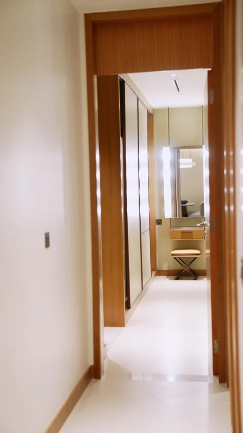 Room with a women's table and mirrors in a luxury apartment Stock Footage 270160945