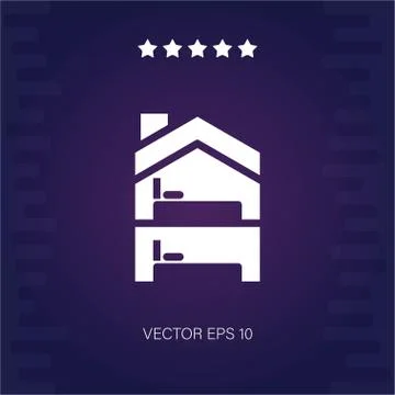 Rooms building vector icon Stock Illustration