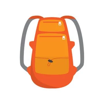 Roomy stylish backpack. Accessory for extreme ski sport. Stock Illustration