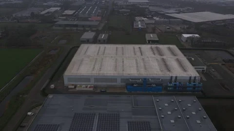 Roosendaal Data Center Computing Infrastructure Aerial Stock Footage 325500104