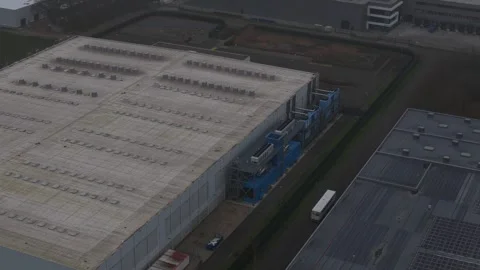 Roosendaal Data Center Computing Infrastructure Aerial Stock Footage 325507127