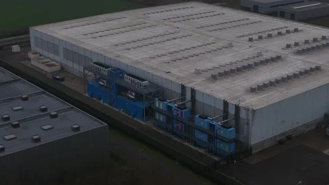 Roosendaal Data Center Computing Infrastructure Aerial Stock Footage 325507186