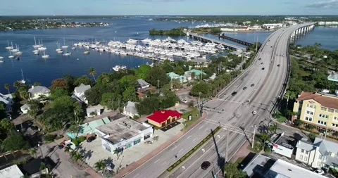 ROOSEVELT BRIDGE - STUART FlORIDA - TIME LAPSE Stock Footage 169778033