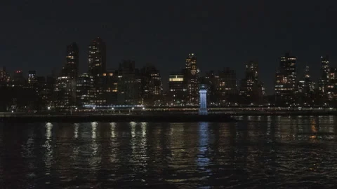 Roosevelt Island Lighthouse Hyperlapse Stock Footage 233650829