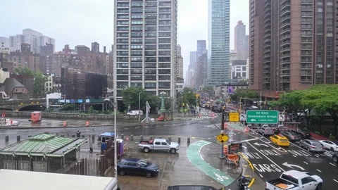 Roosevelt Island Tramway Hyperlapse (First of Five) Stock Footage 252553476