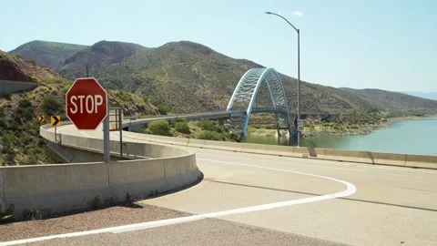 Roosevelt Lake Bridge Stock Footage 250307838