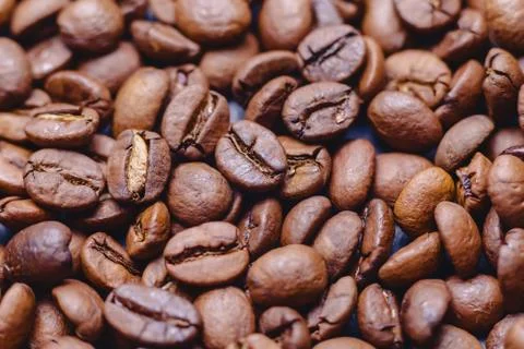 Roosted coffee beans texture Stock Photos