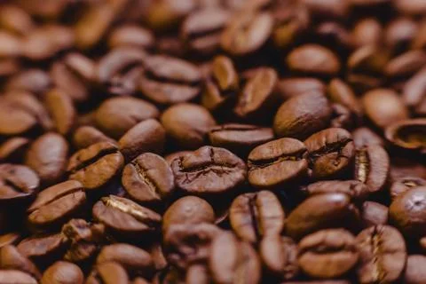 Roosted coffee beans texture Stock Photos