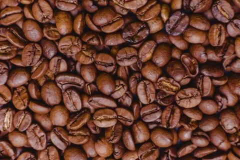 Roosted coffee beans texture Stock Photos