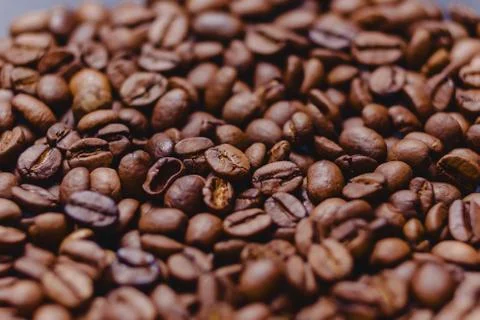Roosted coffee beans texture Stock Photos