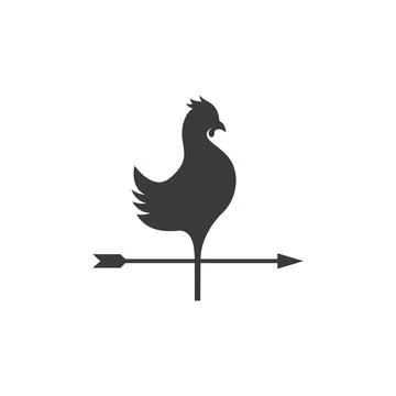 Rooster and arrow icon Illustrazione stock