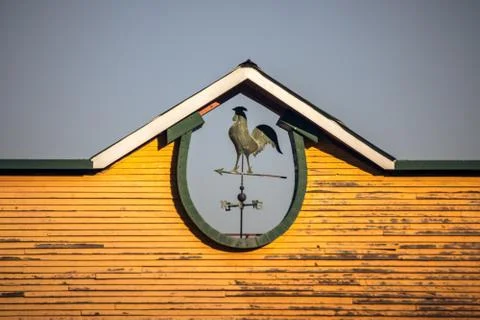 Rooster Compass on Farm Stock Photos