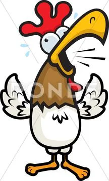 Rooster Crowing Stock Illustration