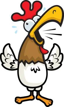 Rooster Crowing Stock Illustration