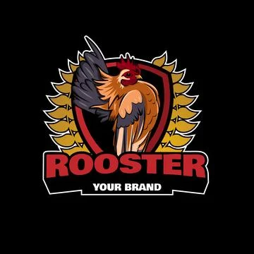 Rooster design illustration for your comunity or farm Illustrazione stock