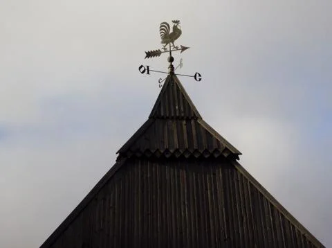 Rooster on the dome of the temple in the monastery Stock Photos