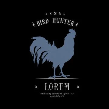 Rooster in graphic style, Stock Illustration