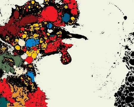 Rooster grunge abstract Stock Illustration