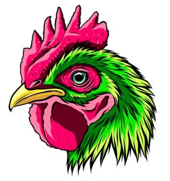 Rooster.a handdraw and sketch in vector illustration. Stock-Illustration