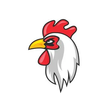 Rooster head clip art  vector element  illustration template design Stock Illustration