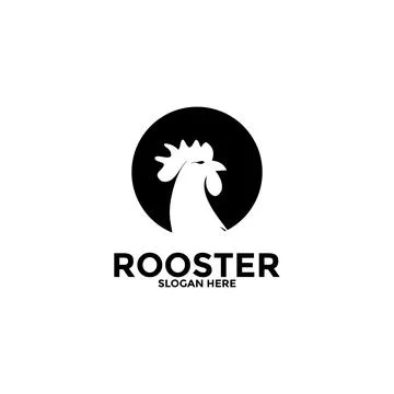 Rooster Head logo design vector, Rooster Mascot logo template	 Illustrazione stock