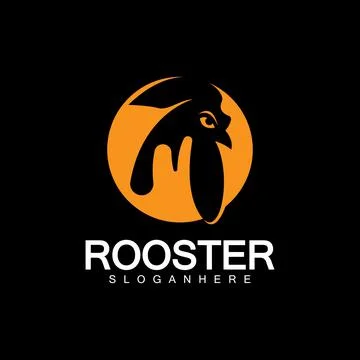 Rooster head logo vector icon symbol illustration design.Rooster  chicken  co Stock Illustration