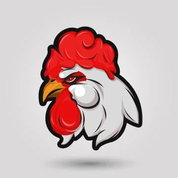 Rooster head sign Stock Illustration