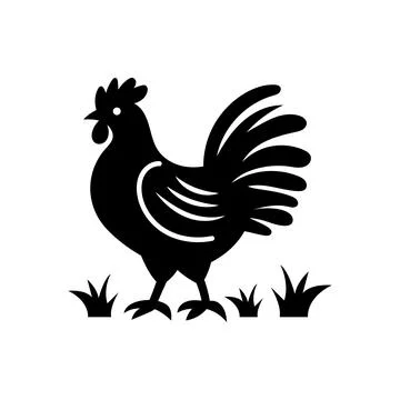 Rooster icon logo design template isolated illustration Stock Illustration