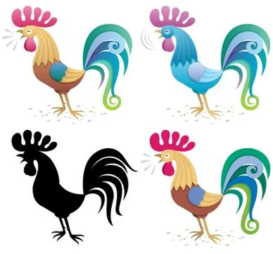Rooster 库存插图