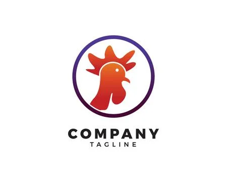 Rooster logo design template vector illustration Stock Illustration