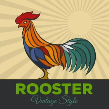 Rooster logo Stock Illustration